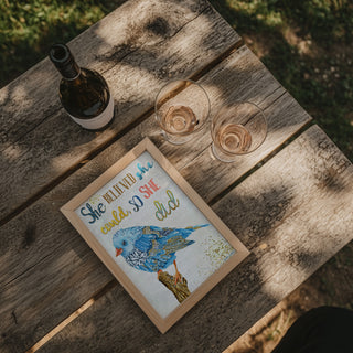 She Believed Bird Art Print