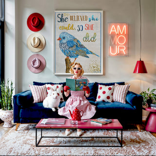 She Believed Bird Art Print