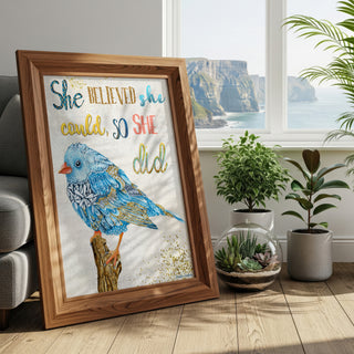 She Believed Bird Art Print