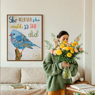 She Believed Bird Art Print
