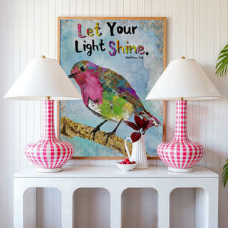 Pink Shine Bird Art Print - Boho Butterfly - Inspirational Quote