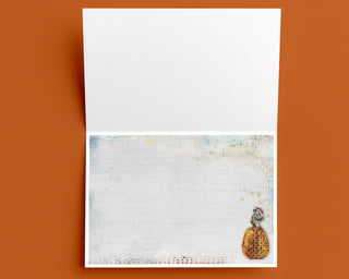 Shine Brightly Birds Greeting Card - Nature Fall Leaves And Pumpkins