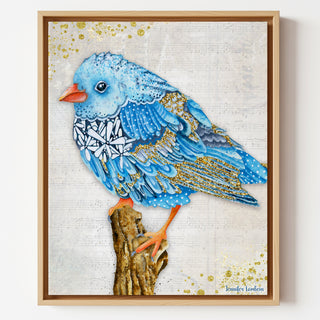 Serene Sophia Blue Bird Art Print