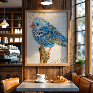 Serene Sophia Blue Bird Art Print