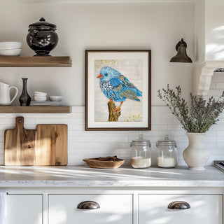 Serene Sophia Blue Bird Art Print