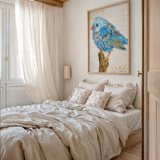 Serene Sophia Blue Bird Art Print
