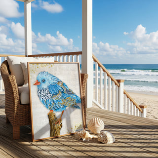 Serene Sophia Blue Bird Art Print