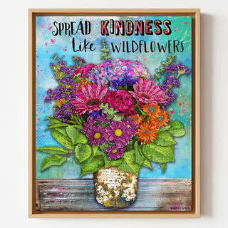 Kindness Wildflowers Art Print - Positive & Inspirational Quote Decor
