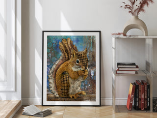 Woodland Squirrel Art Print