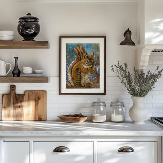 Woodland Squirrel Art Print