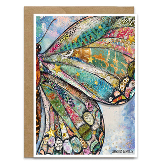 Starlight Dreams Butterfly Wing Greeting Card