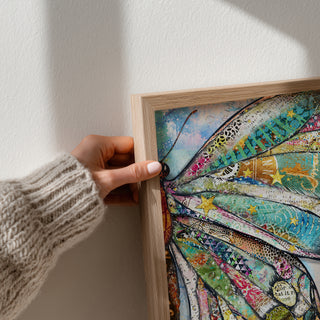 Starlight Dreams Butterfly Wing Art Print