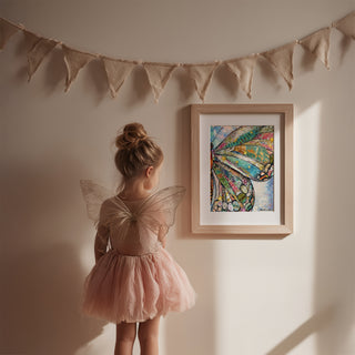 Starlight Dreams Butterfly Wing Art Print