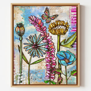 Starry Summer Wildflowers Art Print