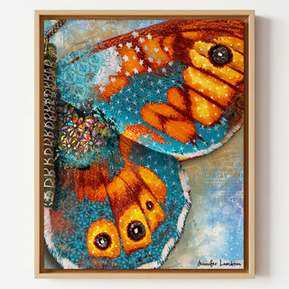 Starry Wildflowers Butterfly Wing Art Print - Boho Cottage Coastal