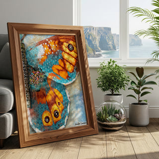 Starry Wildflowers Butterfly Wing Art Print - Boho Cottage Coastal