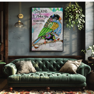 Stay Kind Bird Art Print