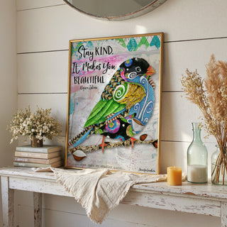 Stay Kind Bird Art Print