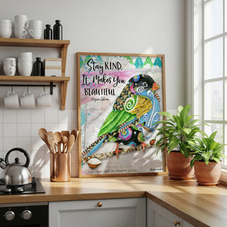 Stay Kind Bird Art Print