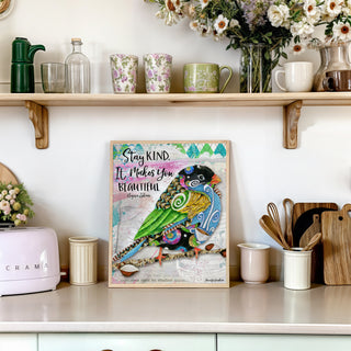 Stay Kind Bird Art Print