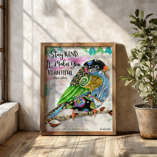 Stay Kind Bird Art Print