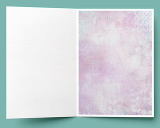 Strawberry Mint Butterfly Wing Greeting Card - Art Notecard