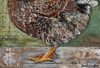 Strong Butterfly Hen Art Print