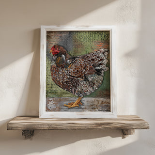 Strong Butterfly Hen Art Print