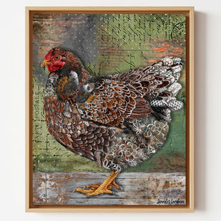 Strong Butterfly Hen Art Print