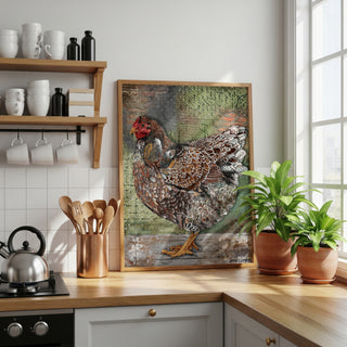 Strong Butterfly Hen Art Print