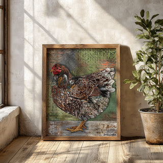 Strong Butterfly Hen Art Print