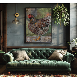 Strong Butterfly Hen Art Print