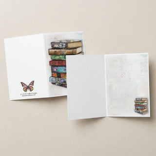 Summer Butterfly Books Greeting Card