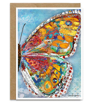 Summer Glow Butterfly Wing Greeting Card