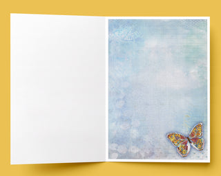 Summer Glow Butterfly Wing Greeting Card