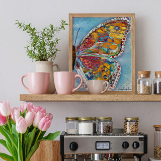 Summer Glow Butterfly Wing Art Print