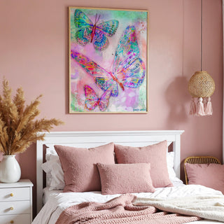 Sunrise Glow Butterflies Art Print