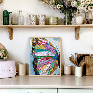 Sunrise Butterfly Wing Art Print