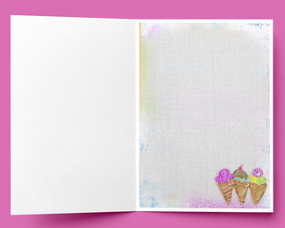 Sweet Birthday Ice Cream Greeting Card