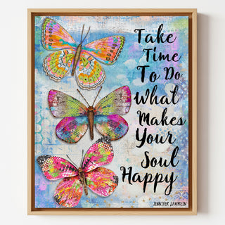 Happy Soul Butterflies Art Print