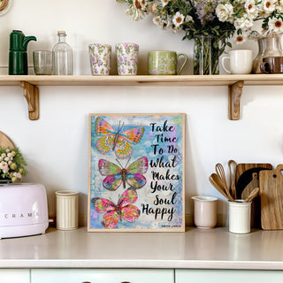 Happy Soul Butterflies Art Print