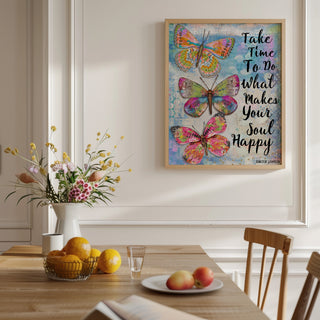 Happy Soul Butterflies Art Print
