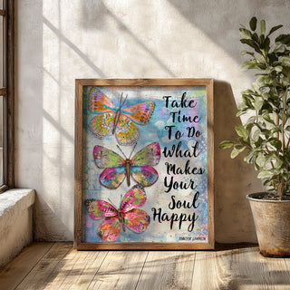 Happy Soul Butterflies Art Print