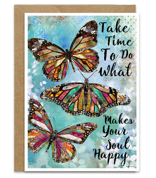 Happy Soul Butterflies Greeting Card