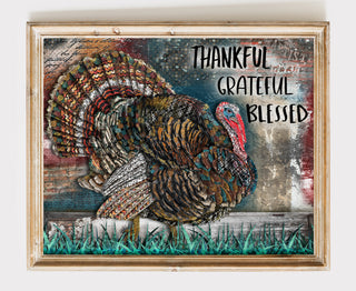 Thankful Turkey Art Print