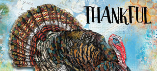 Thankful Turkey Art Print - Whimsical Thanksgiving Nature Decor
