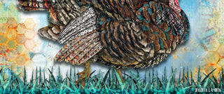 Thankful Turkey Art Print - Whimsical Thanksgiving Nature Decor
