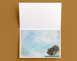 Thankful Turkey Greeting Card - Thanksgiving Blank Art Notecard