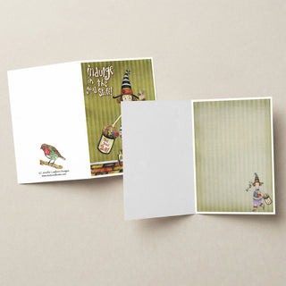 Good Stuff Witch Greeting Card - Cute Halloween Spider