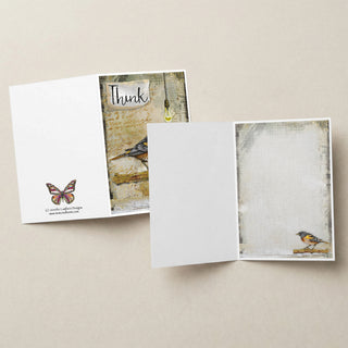 Think Bird Greeting Card - Inspirational Art Notecard